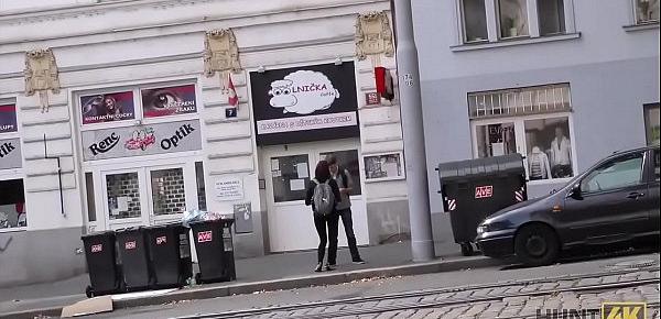  HUNT4K. Adventurous girl is happy to have sex for money in Prague